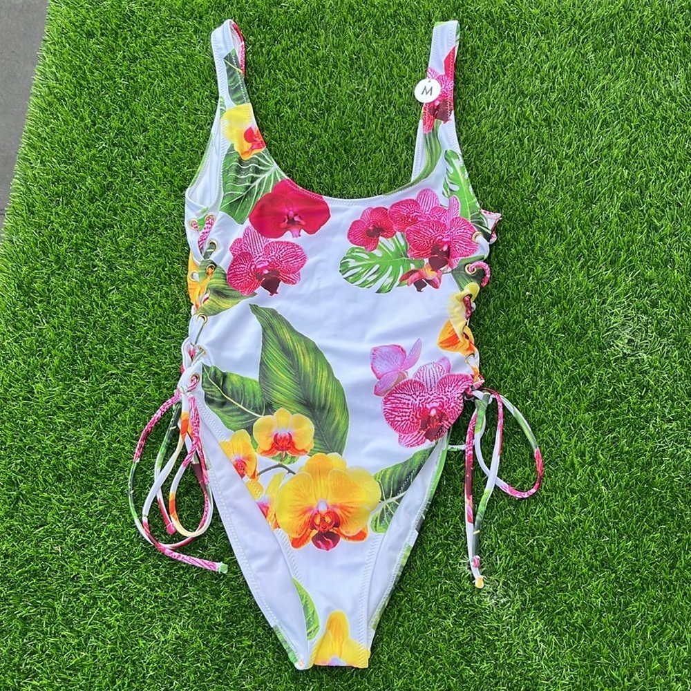 FOREVER 21 Colorful Orchid Swimsuit size medium